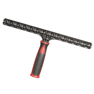 China Wholesale Plastic Window Squeegee Upgraded Black Red Frame And Plastic Wiper Brush 14