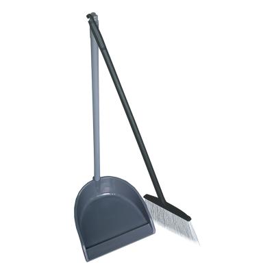 China Office Attractive Commercial Hospital Restaurant Foldable Wind Proof Rubber Long Handle No Dust Plastic Broom And Dustpan Set for sale