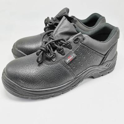 China Anti-Static Genuine Leather Upper Steel Toe Safety Work Shoes for sale