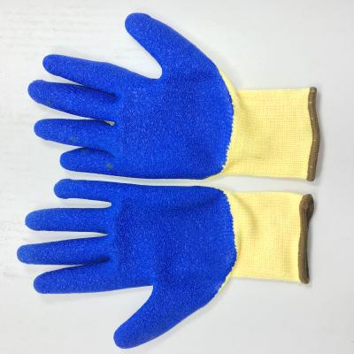 China Agriculture 21G Chat Shell Best Latex Coated Mechanics Industrial Work Gloves for sale