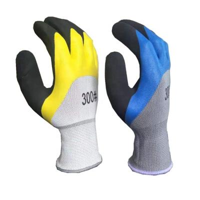 China Agriculture 13g Polyester 3/4 Liner Coated Plam Board And Cure Cumulative Working Gloves for sale