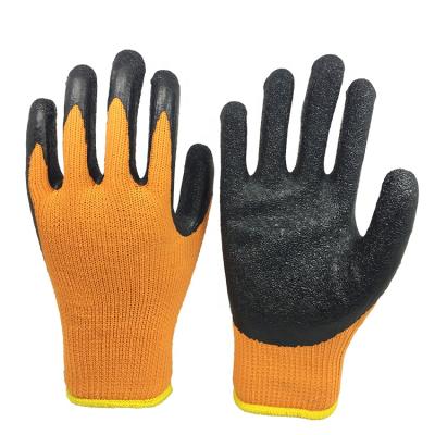 China Agriculture 7G Terry polycotton liner napping latex coated ply finish winter working gloves en388 for sale