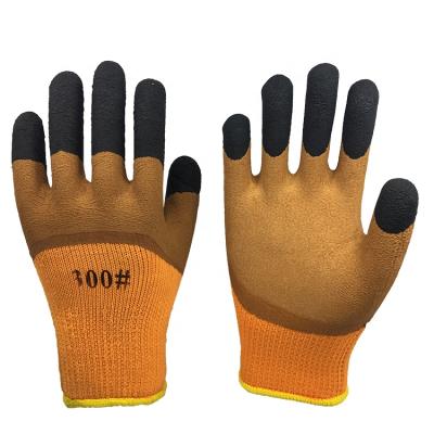 China Foam Coated Finger Napping Agriculture 7G Polycotton Terry Liner Latex Reinforced Winter Working Gloves en388 for sale