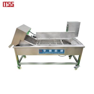 China Frying Machine Small Continuous Frying Machine Belt Conveyor Corn Loops Fryer Processing Line for sale