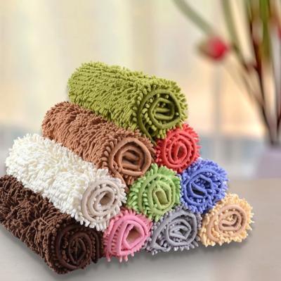 China Shaggy Non Slip Bath Shower Soft Washable Mat Microfiber Bathroom Rugs for sale