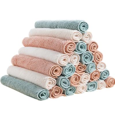 China Viable Coral Fleece Microfiber Towel, Multi-Use Soft Quick Dry Reusable Absorbent Dish Cloth for sale