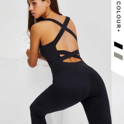 China Breathable Beauty Back Overalls Customized Tight-Fitting Yoga And Quick-Drying Fitness Yoga Clothing for sale