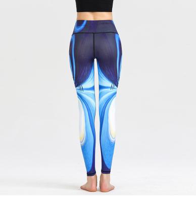 China High Quality Breathable Printed Yoga Pants Female Yoga Leggings Digital Printing 4 Flower Shapes for sale