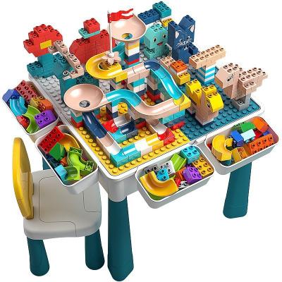 China Eco-friendly material multi-functional children's table toy table girl baby LEGO toy educational table Chair set boy and game for sale