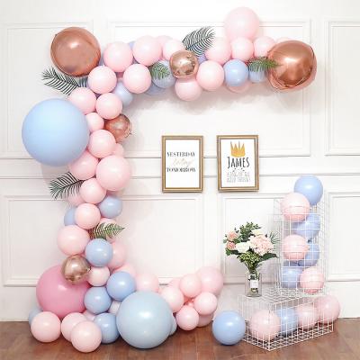 China Beautiful 115PCS Macaron Colorful Balloons Arches Kit Pastel Gray Pink Balloons Garland Rose Wedding Party Kids Birthday Party Decoration Set for sale