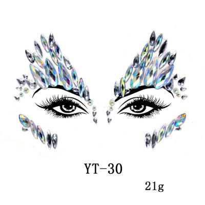 China Bohemia Crystal Sticker Face Gems Rhinestone Tribal Glitter Body Sticker Party Body Decorative Stickers Face Tatoo Sticker for sale