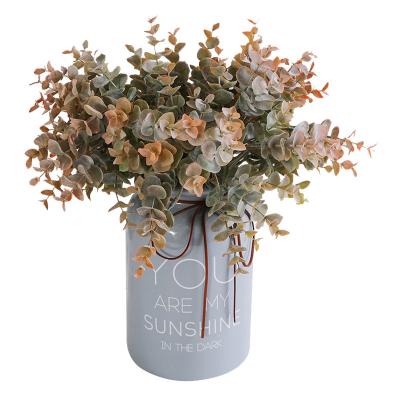 China Natural Touch / Eco - Friendly Minimalist Style In Stock Wedding Decoration Artificial Plants Eucalyptus Leaves for sale