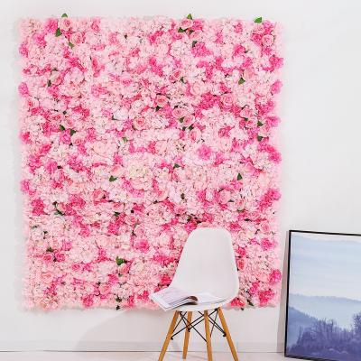 China 100% Hot Sale Artificial Flower Wall Panel Backdrop Eco Friendly Wedding Decoration Event Eco-Friendly Latest for sale