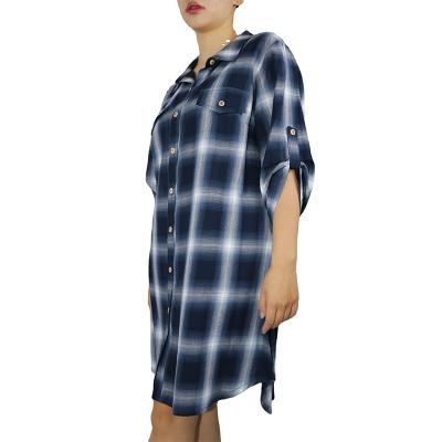 China Factory Price Ladies Breathable Wholesale Plaid Shirt 2021 Autumn Shirt Business Causal Suit for sale