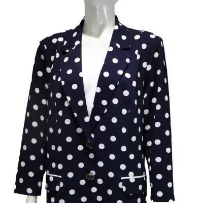 China Breathable Suit / Causel Woman Suit Plus Size Polka Dot Coat for sale