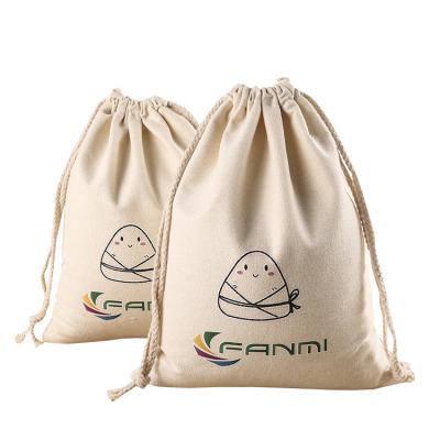 China Small Mini Custom Logo Plain Jewelry Shopping Gift 8oz Organic Muslin Hemp Canvas Handled Cotton Drawstring Bag Pouch for sale