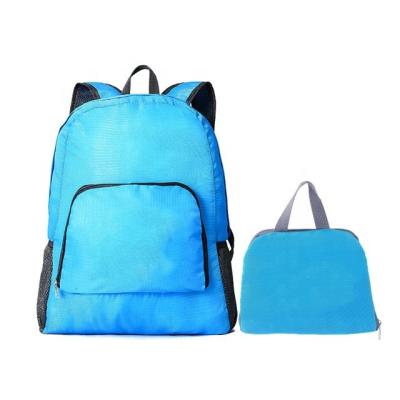 China Fashion Kids Foldable Sports Travel Logo Printed Backpack Waterproof Nylon Polyester Drawstring for sale