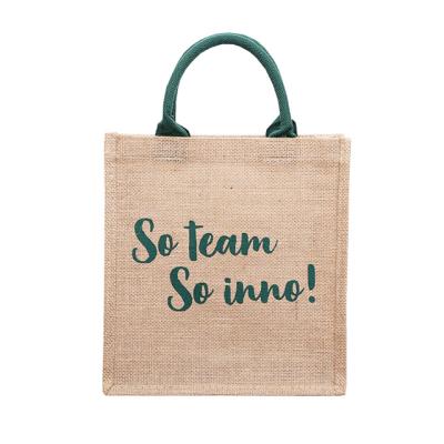 China Reusable Shopping Logo Handmade Beach Organic Jute Tote Bags Summer Embroidery Tote Best Selling Wholesale Custom Handle Printing for sale