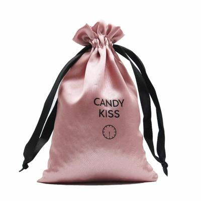 China Private Gift Fashion Wholesale Shoe Packaging Custom Printed Logo Gifts Pouch Satin Bags For Packages for sale