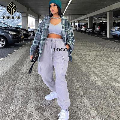 China Oversized Sports Pants Autumn Casual Streetwear Sports-Wide Leg Pants y2k Women Sweatpants Drawstring Sportswear Pantalon Mujer Anti-wrinkle for sale