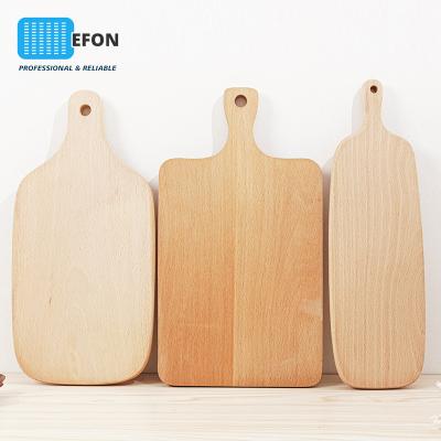 China Creative Multi-size Natural Beech Color Bread Board Multi-size Sustainable Pizza Board Japanese Wooden Round Chopper Dish for sale