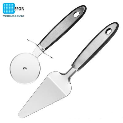 China Viable High Quality Efon Stainless Steel Pizza Spatula + Cheese Spatula + Cake Spatula Combination Pizza Cake Baking Set for sale