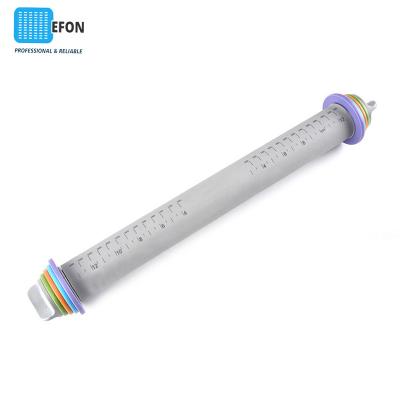 China Efon Viable Silicone Rolling Pin Thickness Scale Adjustable Rolling Pins Non-Stick Dough Roller Pastry Bakeware Cooking Tool for sale