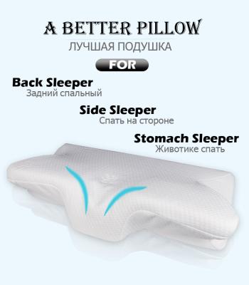 China 100% Polyester Efon 14cm Cutout Memory Foam Neck Pillow Orthopedic Neck Pain Pillow For Stomach Remed Side Back Sleeper for sale