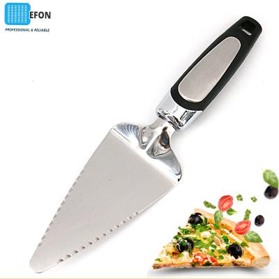 China Efon sustainable cake shovel stainless steel pizza cutter serrated edge blade pizza shovel with pp handle cake shovel pizza tool for sale