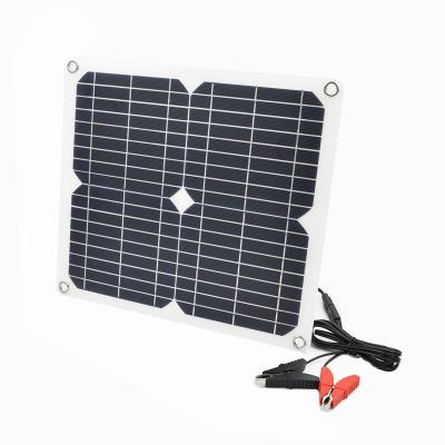 China Type C 20W 30W Flexible Board Car Battery Mobile Phone Solar Charger Dual Piece Solar Charging Set for sale