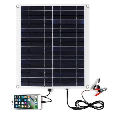 China C Factory Spot 20W 18V Solar Panel Solar Car Charger Mobile Phone Outdoor Charging Flat Type for sale