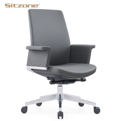 China (Size) Boss Executive Adjustable Ergonomic Adjustable High End Office Chairs Swivel Real Leather Sillas De Oficina for sale