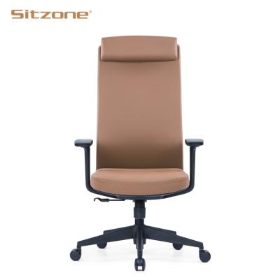 China (Height)Adjustable Manager Swivel Leather Executive Office Chair For Office Furniture With 4D Armrest for sale