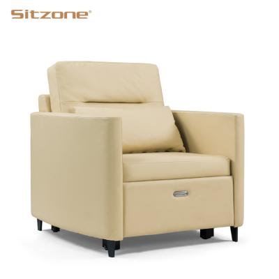 China Factory Supplier Single Foldable Leather Office Sofa Come Bed for sale