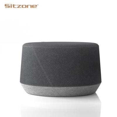 China Other Moroccan Wholesale Pouf Stool Cover Canvas Decorative Round Pouf&Ottoman For Office for sale