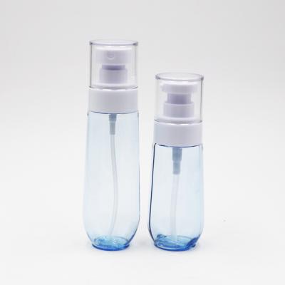 China 100ml 80ml 60ml Shape PETG Cosmetic Oval Plastic Cosmetic Spray Bottle Fine Mist Make Up Water Sprayer Bottle for sale