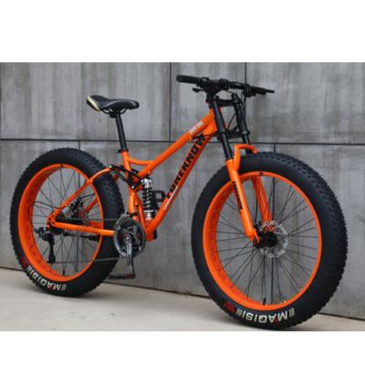 China Colorful mountain bike full 21 per speed carbon fiber europe chopper bmx suspension mountain bike 7 speed tire fork fat Te koop