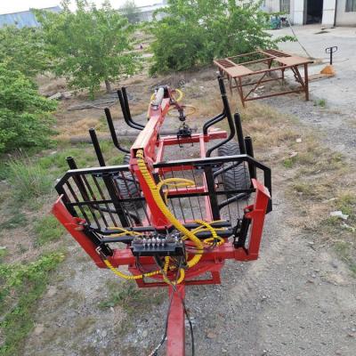 China Fruit trees timber trailer for timber or timber transport crane trailer log loader trailer for farm tractor Te koop