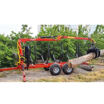 China Fruit Trees Log Trailer With Crane / ATV Forestry Trailer With Crane Winch / ATV Logging Equipment Te koop