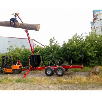 China Fruit Trees Log Trailers With Crane For Pickup Trucks Te koop