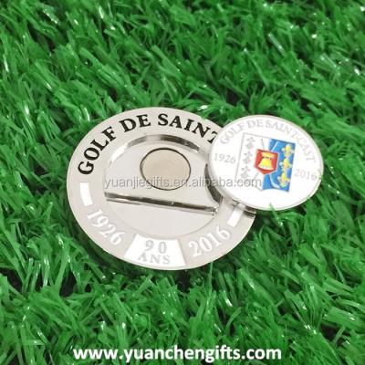 China Customized Popular Golf Ball Marker Coin Golf Magnetic Poker Chip Design Customized Golf Ball Marker Magnetic Coin Golf Poker Chip for sale