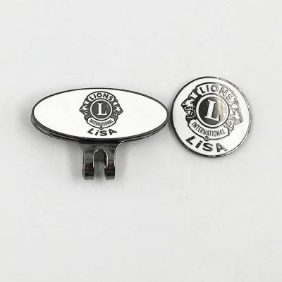 China Golf Ball Marker With Cap Clip Wholesale Custom Magnetic Golf Ball Marker Hat Clip for sale