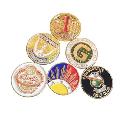 China Europe Golf Ball Marker Magnet Cap Clip With Ball Marker Gold Custom Metal for sale