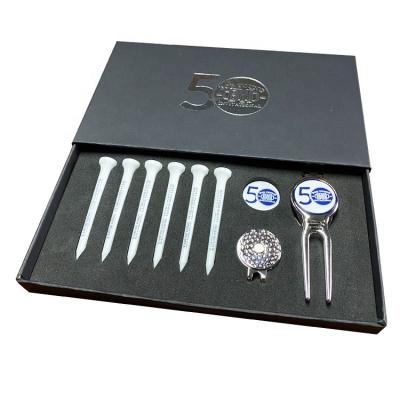 China Custom Golf Ball Marker High Quality Gift Box Packaging Printing Set - Magnetic Golf Divot Tool Cap Cuts Custom Ball Markers for sale