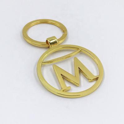 China High Quality Custom Metal Letter Shape Key Chain Gold Letter Key Chains for sale