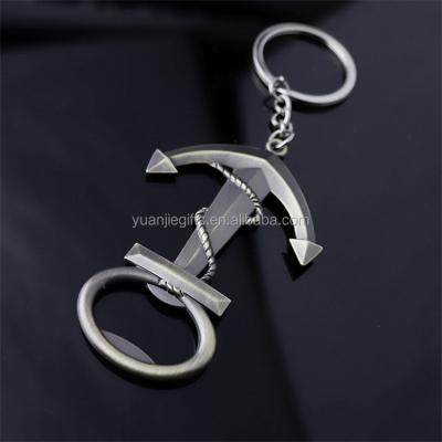 China Main Holder No Mold Fee Anchor Key Chain, Multifunctional Metal Key Chain Bottle Opener for sale