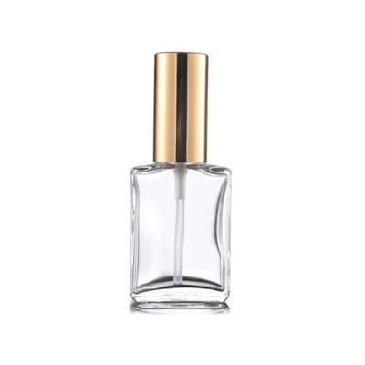 China Hot Sale 30ml Perfume Spray Bottle Cosmetic Flat Square Rectangle Glass Clear Atomizer Bottle for sale