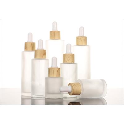 China High Grade 30ml Frosted Emulsion Glass Bottle Cosmetic Cosmetics Bottle Essential Oil Bottle With Dropper Cap for sale