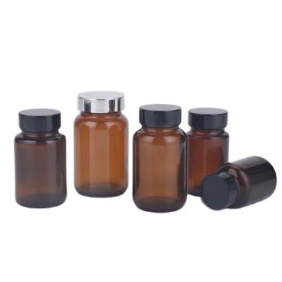 China Medicine Glass Water Bottle Capsule Pill Shaped Organizer Capsule Glass Empty Bottle for sale