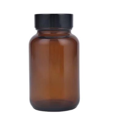 China Medicine 250ml empty amber capsule glass bottle for pharmaceutical capsules for sale